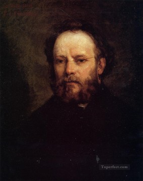  Gustave Canvas - Portrait of Pierre Joseph Proudhon Realist Realism painter Gustave Courbet